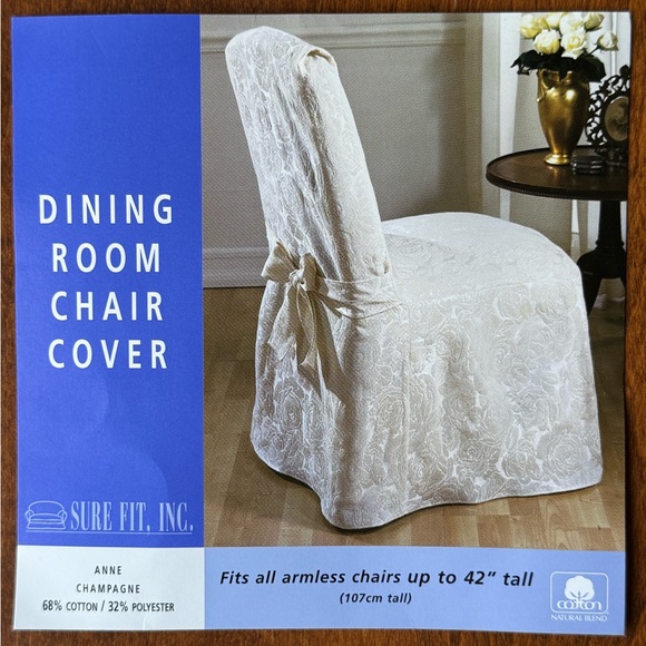 Sure Fit Other - Sure Fit Champagne Dining Chair Cover - Set of 3